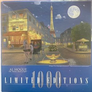 LIMITED EDITION AL HOGUE “City of Moonlight & Romance II” 1000 PIECE PUZZLE